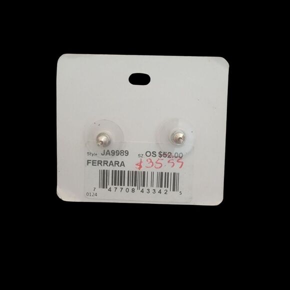 Brighton Gold and Red Stud Earrings - Picture 2 of 2